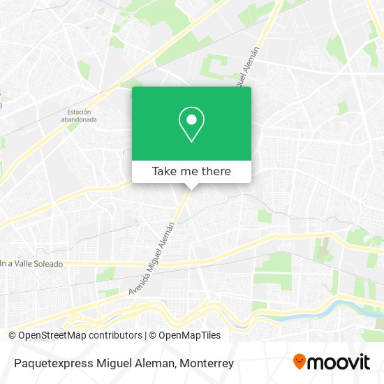 Paquetexpress Miguel Aleman map