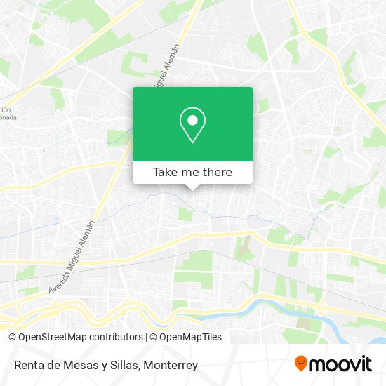 Mapa de Renta de Mesas y Sillas