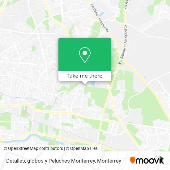 Mapa de Detalles, globos y Peluches Monterrey