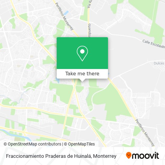 Fraccionamiento Praderas de Huinalá map
