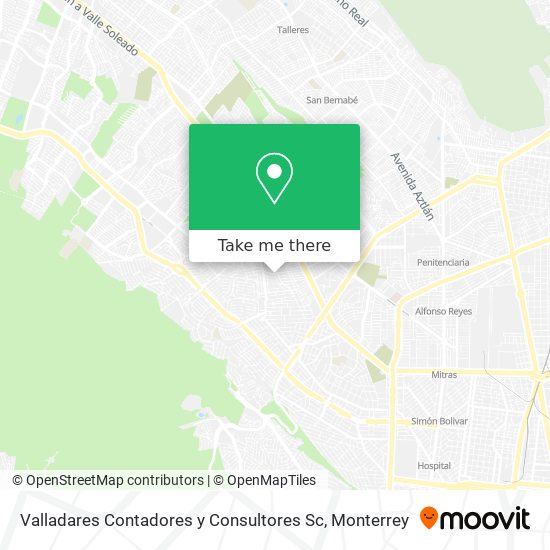Mapa de Valladares Contadores y Consultores Sc