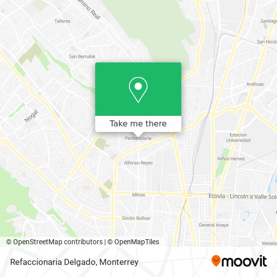 Mapa de Refaccionaria Delgado