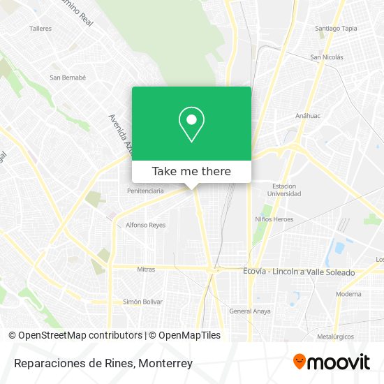 Mapa de Reparaciones de Rines