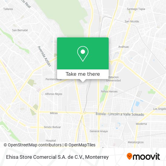Mapa de Ehisa Store Comercial S.A. de C.V.