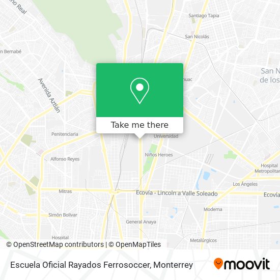 Escuela Oficial Rayados Ferrosoccer map