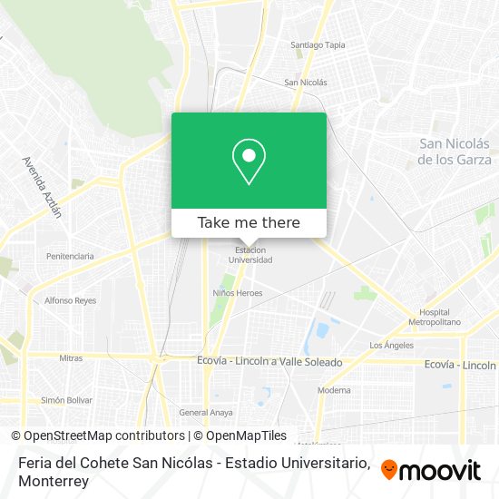 Feria del Cohete San Nicólas - Estadio Universitario map