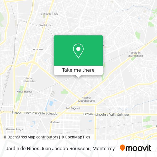Mapa de Jardin de Niños Juan Jacobo Rousseau