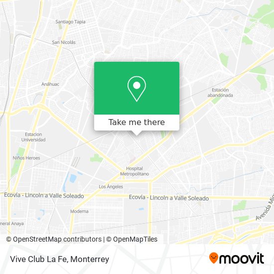 Mapa de Vive Club La Fe
