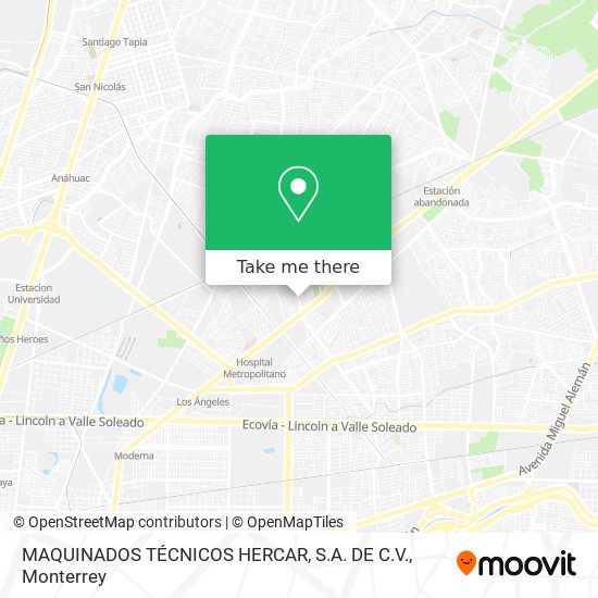 Mapa de MAQUINADOS TÉCNICOS HERCAR, S.A. DE C.V.