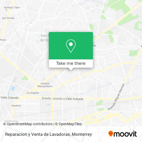 Reparacion y Venta de Lavadoras map