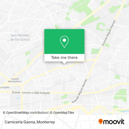 Mapa de Carnicería Gaona