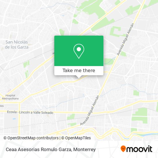 Mapa de Ceaa Asesorias Romulo Garza