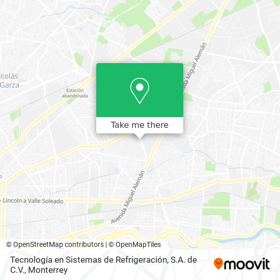 Tecnología en Sistemas de Refrigeración, S.A. de C.V. map