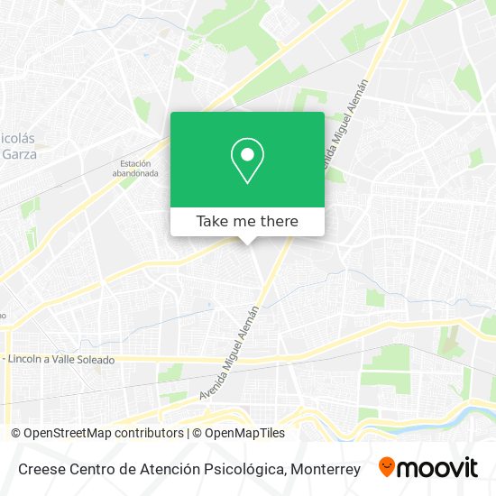 Mapa de Creese Centro de Atención Psicológica