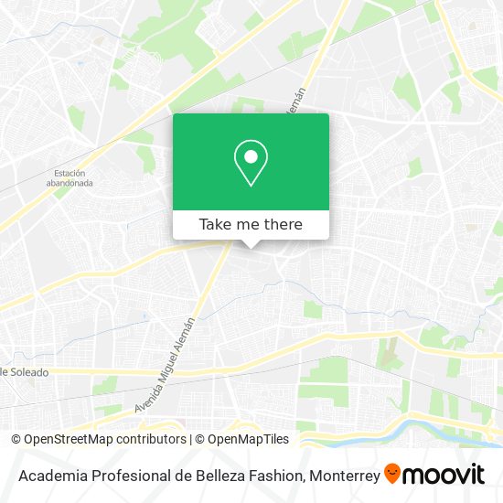 Mapa de Academia Profesional de Belleza Fashion