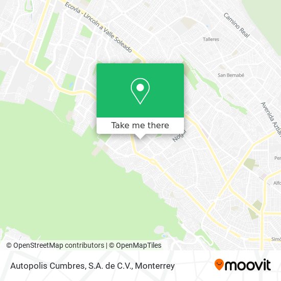 Autopolis Cumbres, S.A. de C.V. map