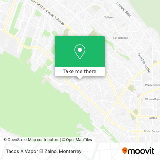 Tacos A Vapor El Zaino map