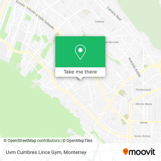 Uvm Cumbres Lince Gym map