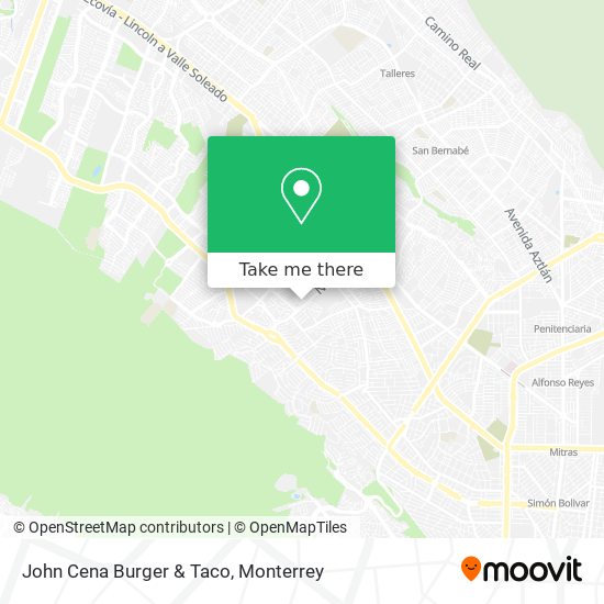 John Cena Burger & Taco map