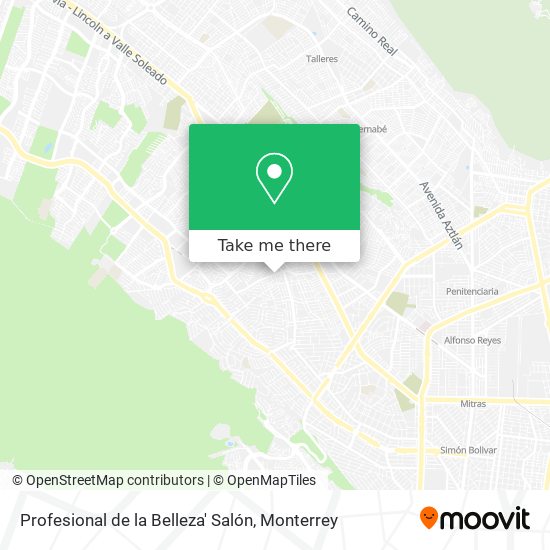 Mapa de Profesional de la Belleza' Salón