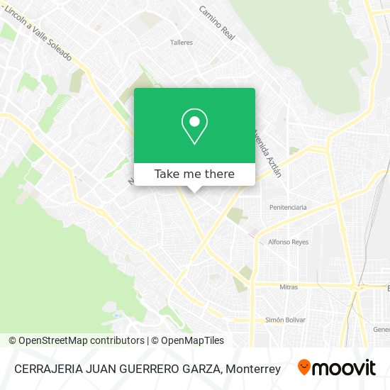 CERRAJERIA JUAN GUERRERO GARZA map