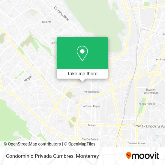 Condominio Privada Cumbres map