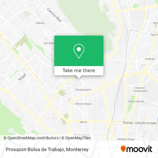 Prosazon Bolsa de Trabajo map