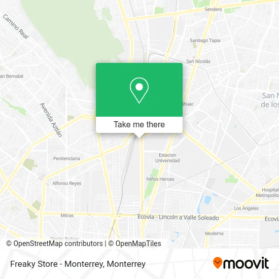 Freaky Store - Monterrey map
