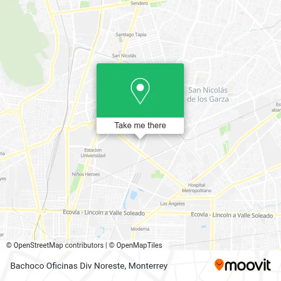 Bachoco Oficinas Div Noreste map
