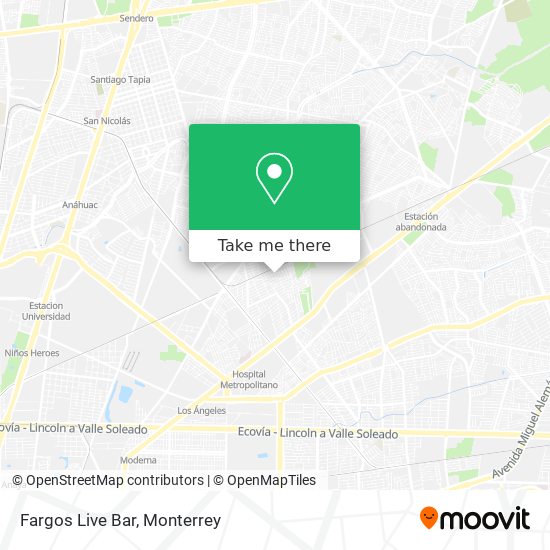 Mapa de Fargos Live Bar
