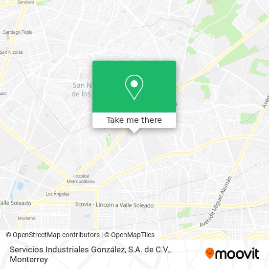 Mapa de Servicios Industriales González, S.A. de C.V.