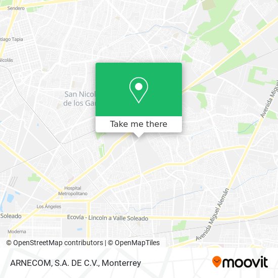 Mapa de ARNECOM, S.A. DE C.V.