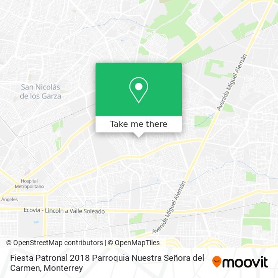 Fiesta Patronal 2018 Parroquia Nuestra Señora del Carmen map