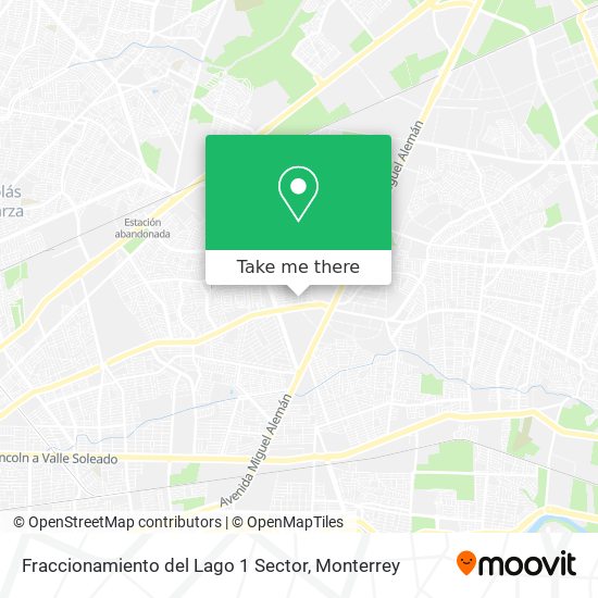 Fraccionamiento del Lago 1 Sector map