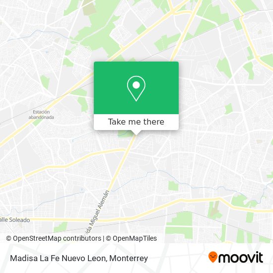 Madisa La Fe Nuevo Leon map