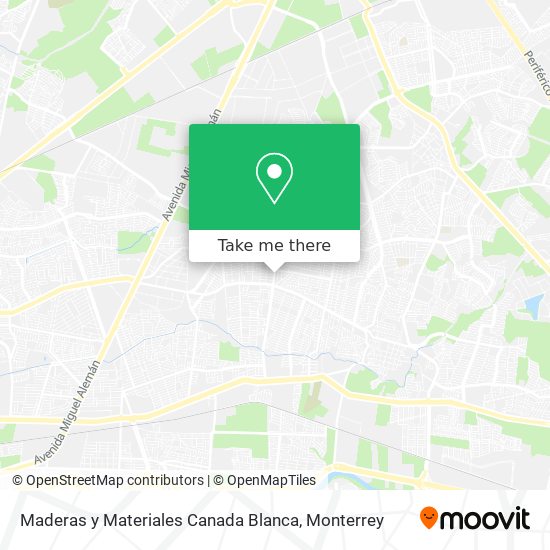 Maderas y Materiales Canada Blanca map