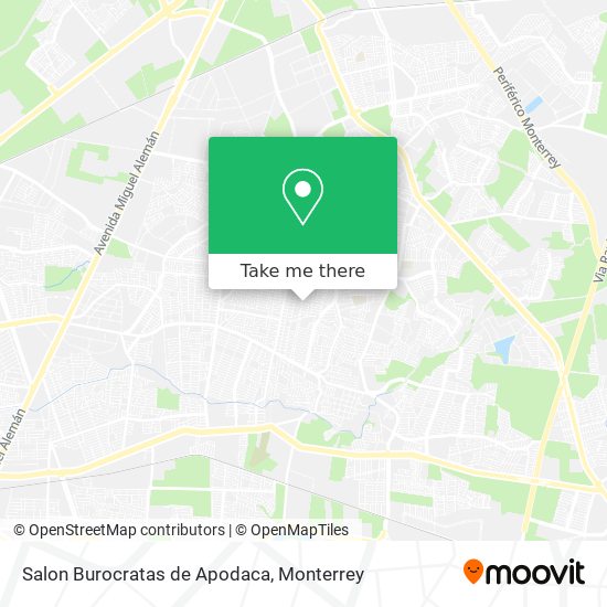Salon Burocratas de Apodaca map