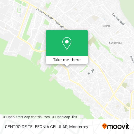 CENTRO DE TELEFONIA CELULAR map