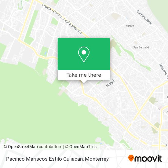 Mapa de Pacifico Mariscos Estilo Culiacan