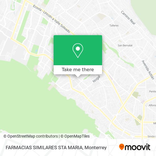 Mapa de FARMACIAS SIMILARES STA MARIA