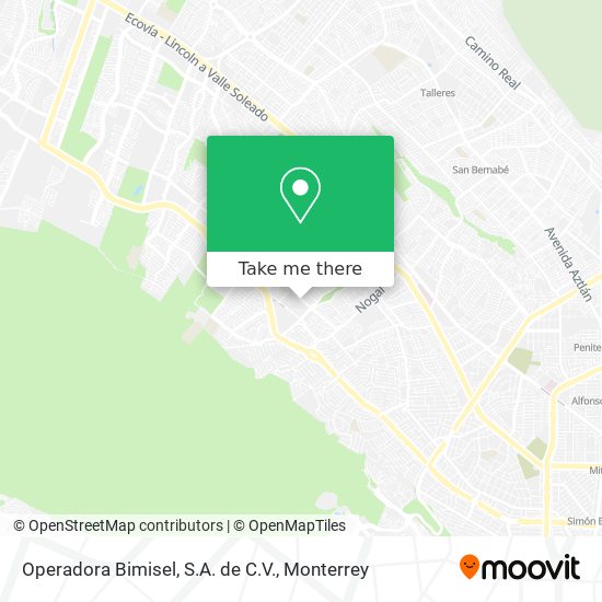 Operadora Bimisel, S.A. de C.V. map