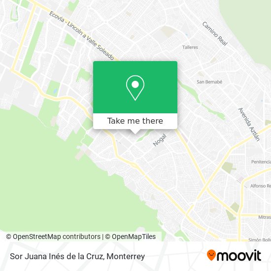 Mapa de Sor Juana Inés de la Cruz