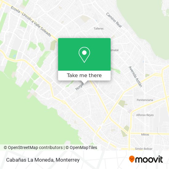 Cabañas La Moneda map