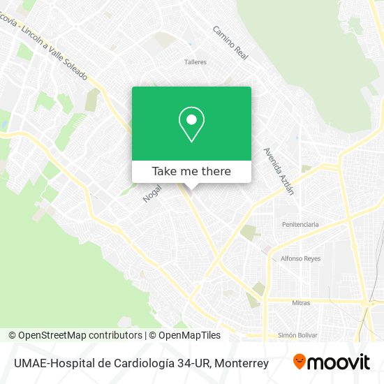 Mapa de UMAE-Hospital de Cardiología 34-UR