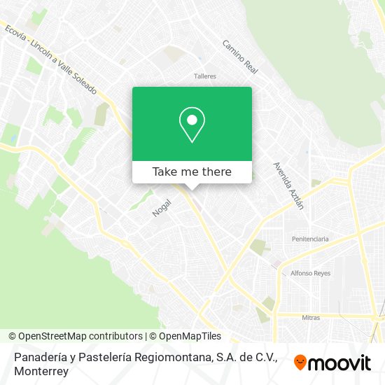 Mapa de Panadería y Pastelería Regiomontana, S.A. de C.V.