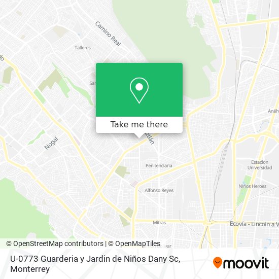 Mapa de U-0773 Guarderia y Jardin de Niños Dany Sc