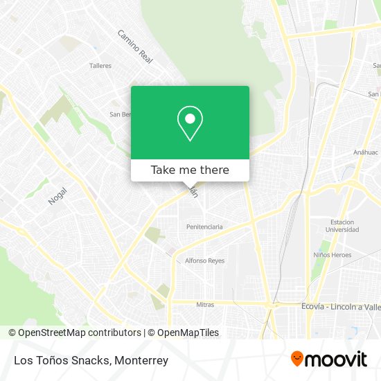Mapa de Los Toños Snacks