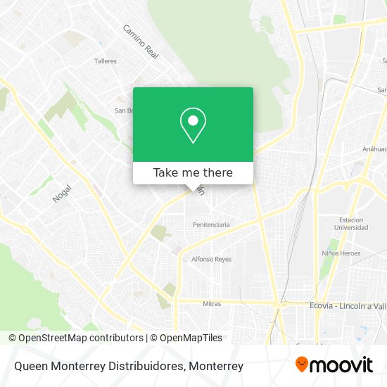 Mapa de Queen Monterrey Distribuidores
