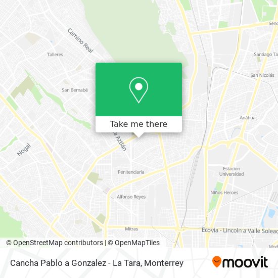 Cancha Pablo a Gonzalez - La Tara map