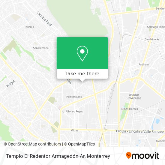 Templo El Redentor Armagedón-Ar map